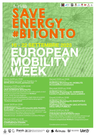 Nutrito programma di eventi per la Settimana Europea della Mobilità Sostenibile 2023 a Bitonto
