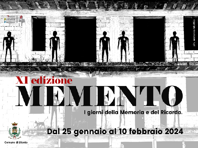 Tutti gli eventi in programma per l’undicesima edizione di Memento, la rassegna dedicata alla Giornata della Memoria e al Giorno del Ricordo