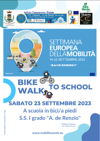Domani l’iniziativa "Bike/walk to school" per la Settimana Europea della Mobilità Sostenibile 2023