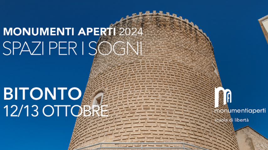 Sabato 12 e Domenica 13 ottobre 2024 si rinnova l’appuntamento con “Bitonto Monumenti Aperti”