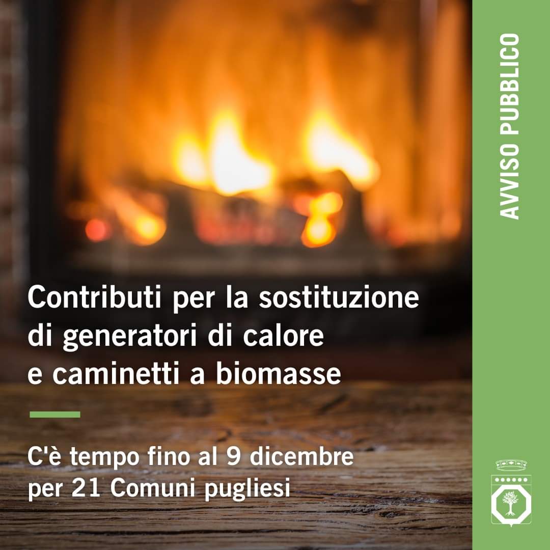 Dalla Regione contributi ai privati per la sostituzione di generatori di calore e caminetti a biomasse